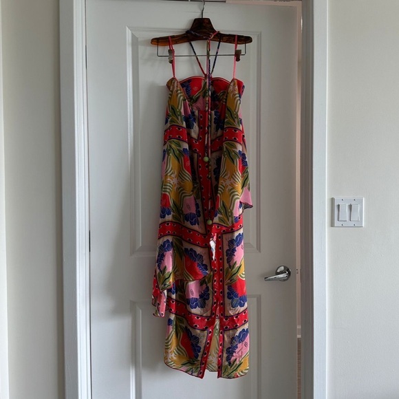 Farm Rio Sand Surreal Scarf Sleeveless Maxi Dress - Picture 8 of 8